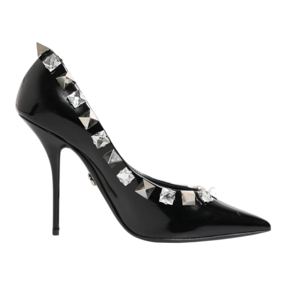Dolce & Gabbana Women's Black Crystals Stiletto Pumps Shoes