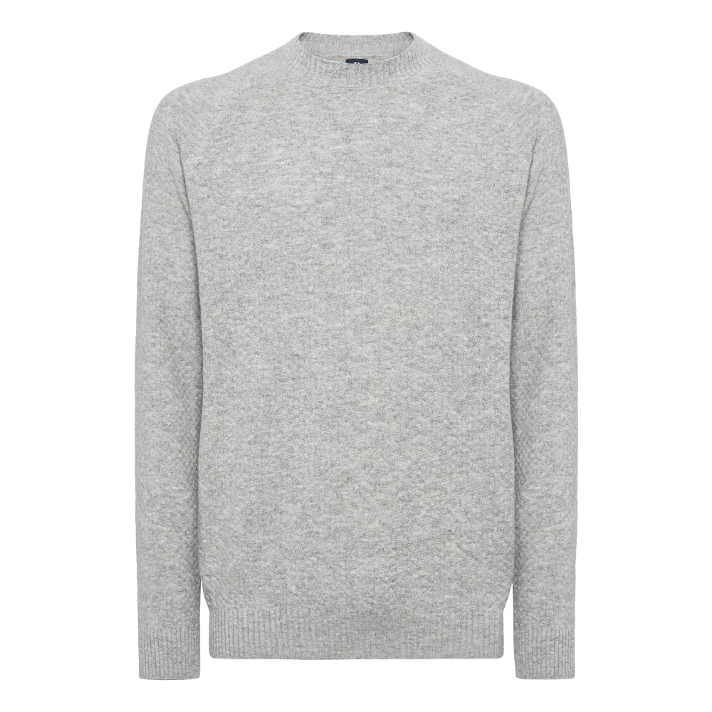 Boggi Milano Cashmere Blend Crew Neck Sweater Gray Heren