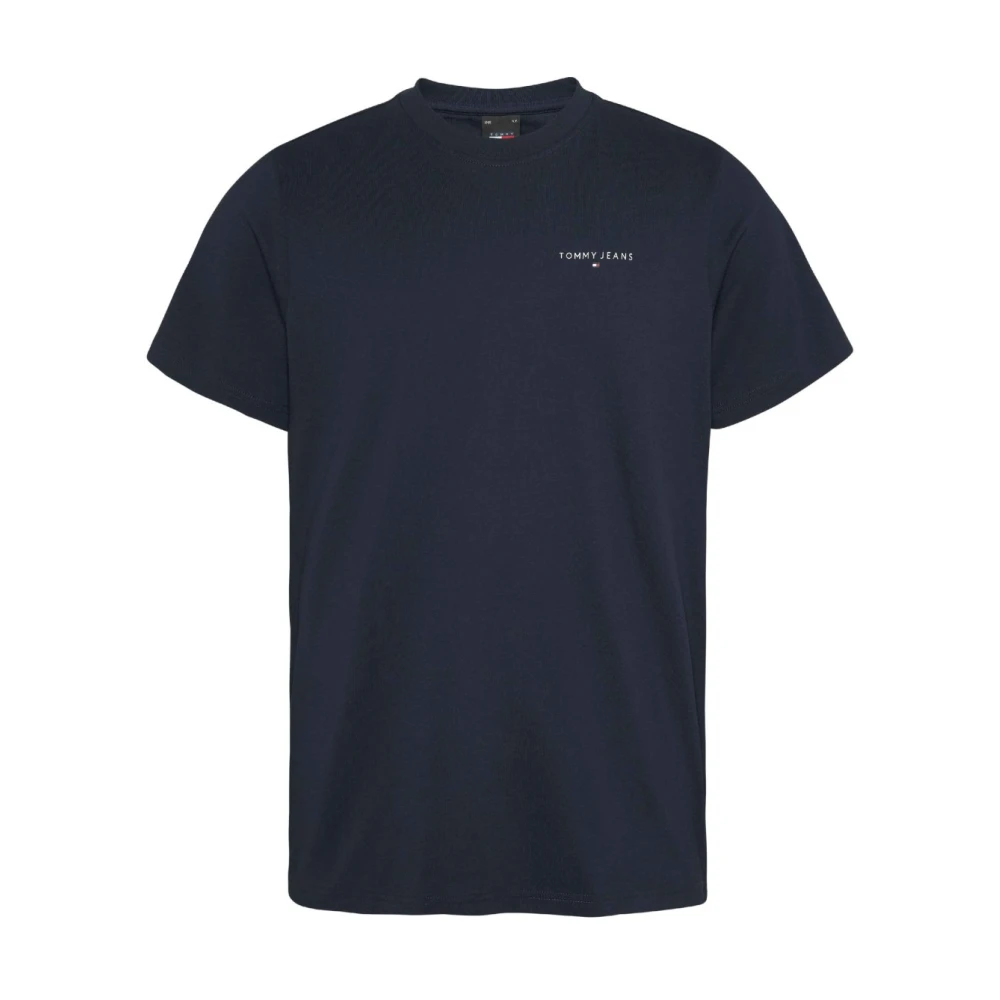 Tommy Jeans Logo T-shirt Slim Fit Korte Mouw Blue Heren