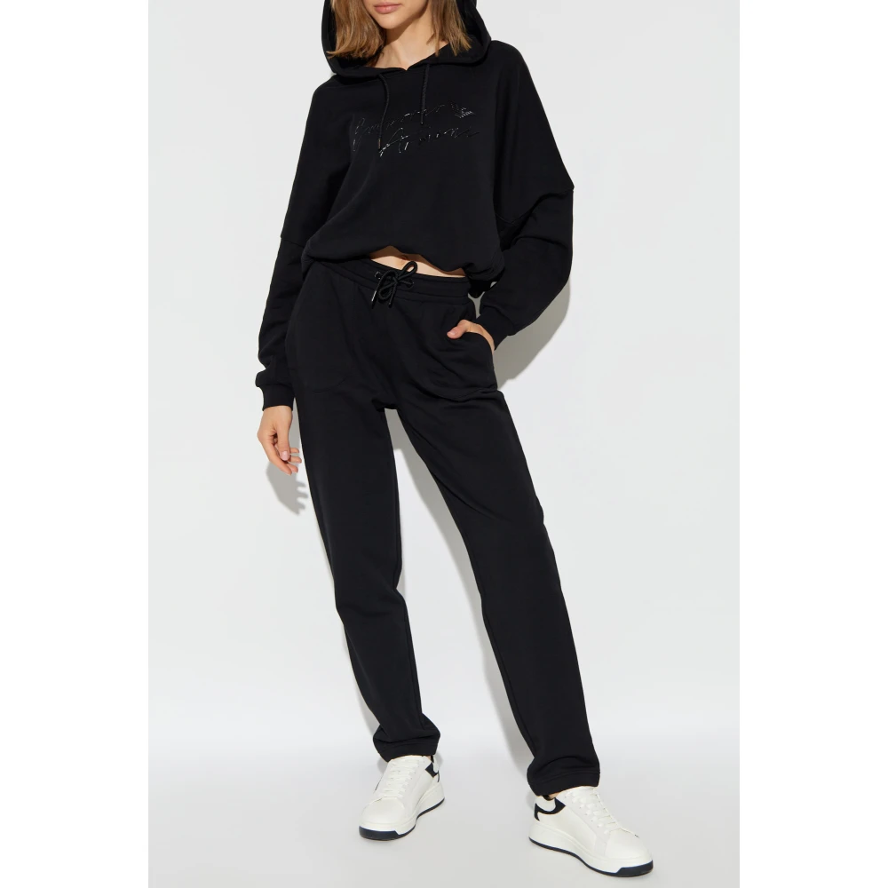 Emporio Armani Sweatshirt met logo Black Dames