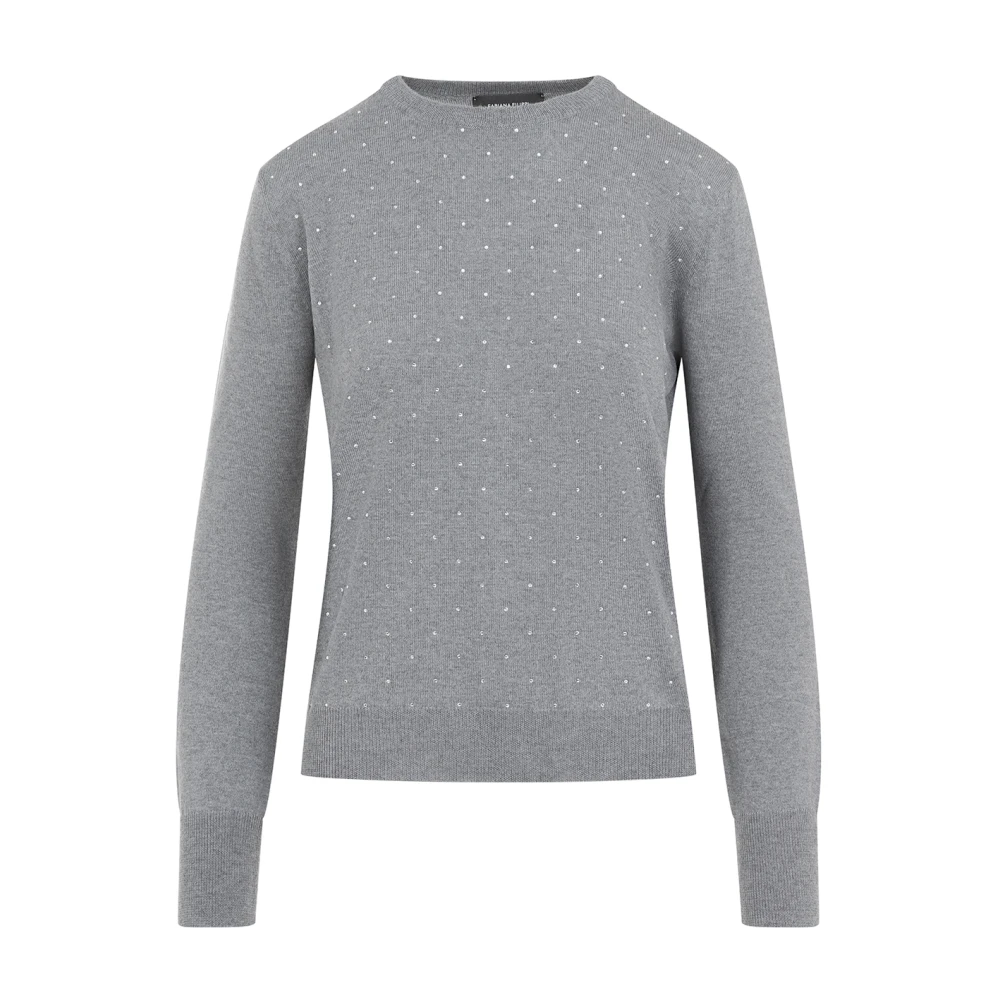 Fabiana Filippi Luxe Wollen Sweatshirt in Serene Mist Gray Dames