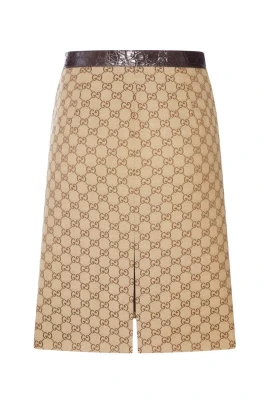 GG Cotton Canvas Skirt