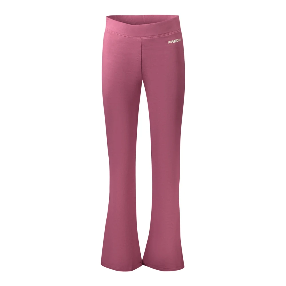 Freddy Vrouw Roze Fitness Dames, M, Katoen, Leggings Met Wijde Pijpen