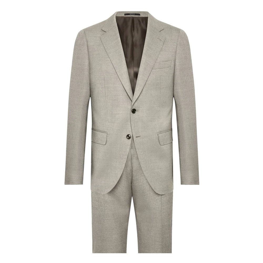 Boggi Milano Herenkostuum in keper van zuivere wol Beige Heren