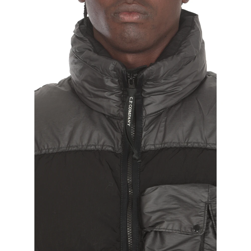 C.P. Company Zwarte Gewatteerde Husky Jas Black Heren