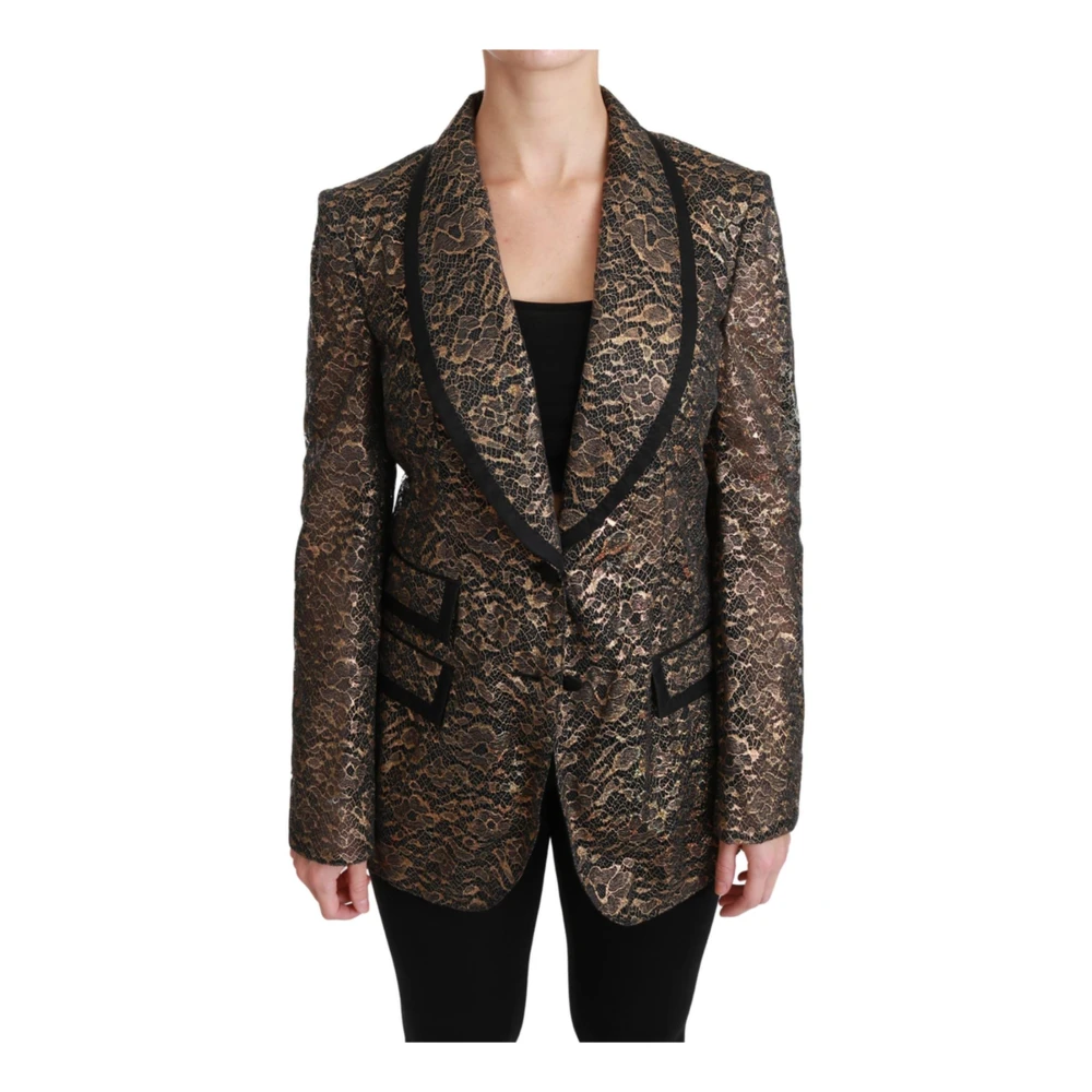 Dolce & Gabbana , Blazers, Female, Black, L, Single Breasted Coat - Image 3
