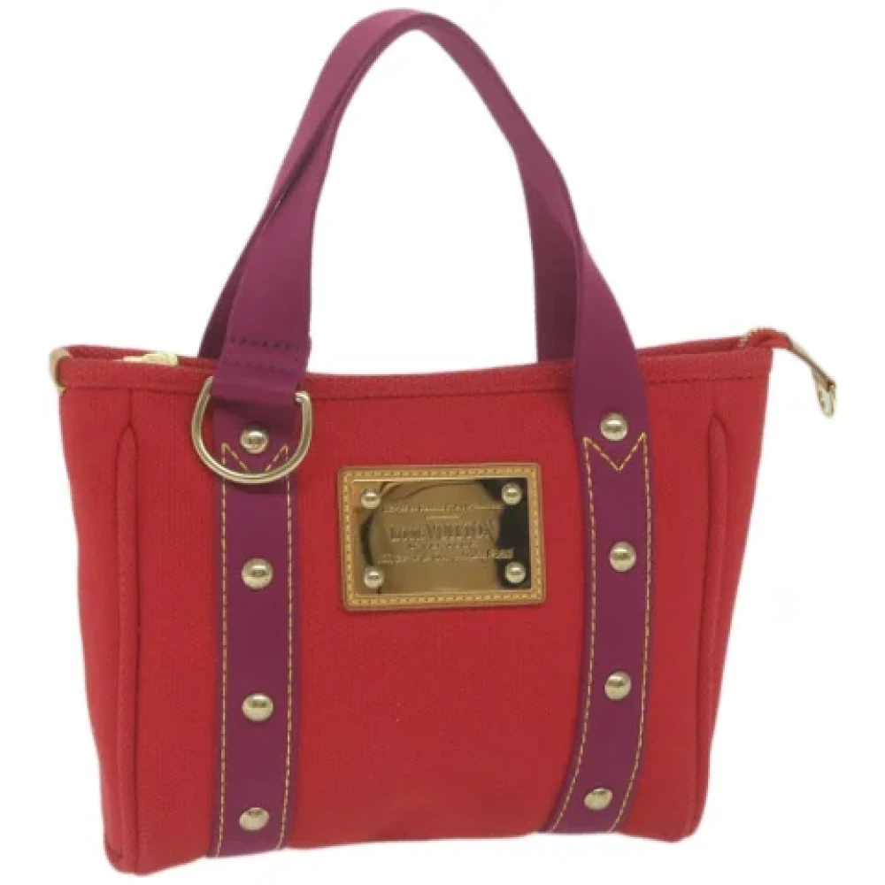 Louis Vuitton Vintage Pre-owned Canvas totes Red Dames