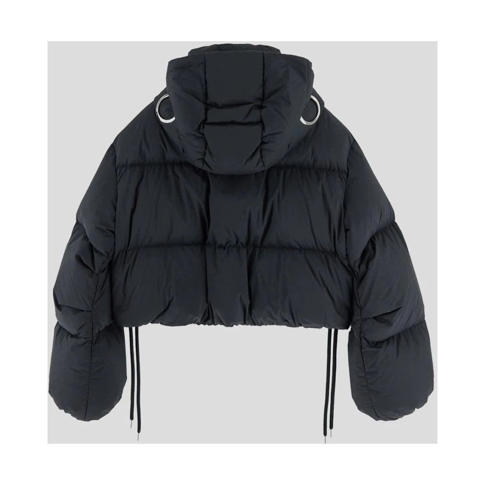 Moncler Gewatteerde Polyester Jas Black Dames