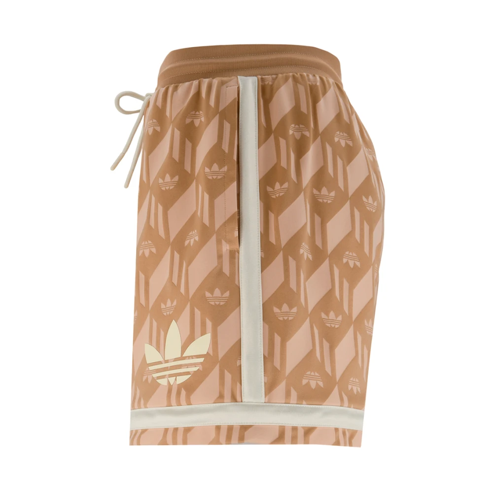 Adidas Monogram Beige Casual Shorts Beige Heren