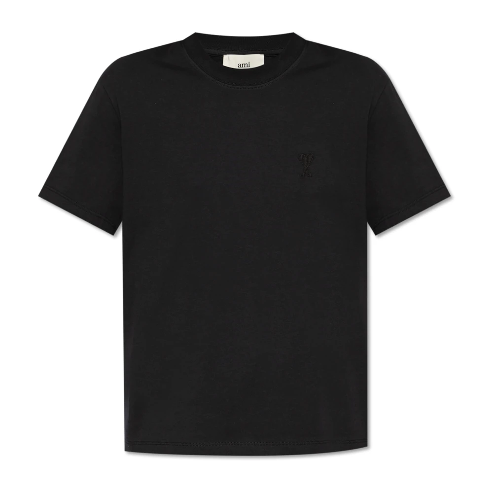 Ami Paris T-shirt med logotyp Black, Dam