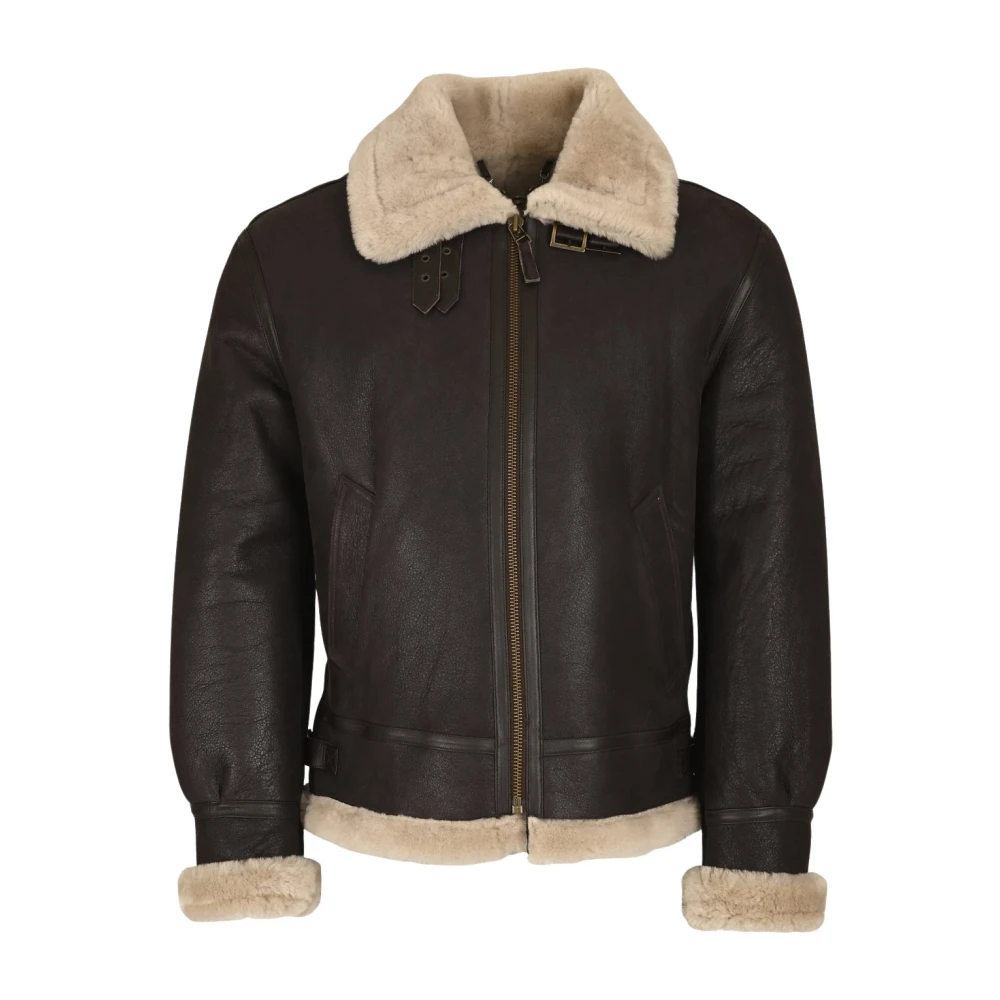 La Canadienne Schapenvachtjas met wollen voering Brown Heren