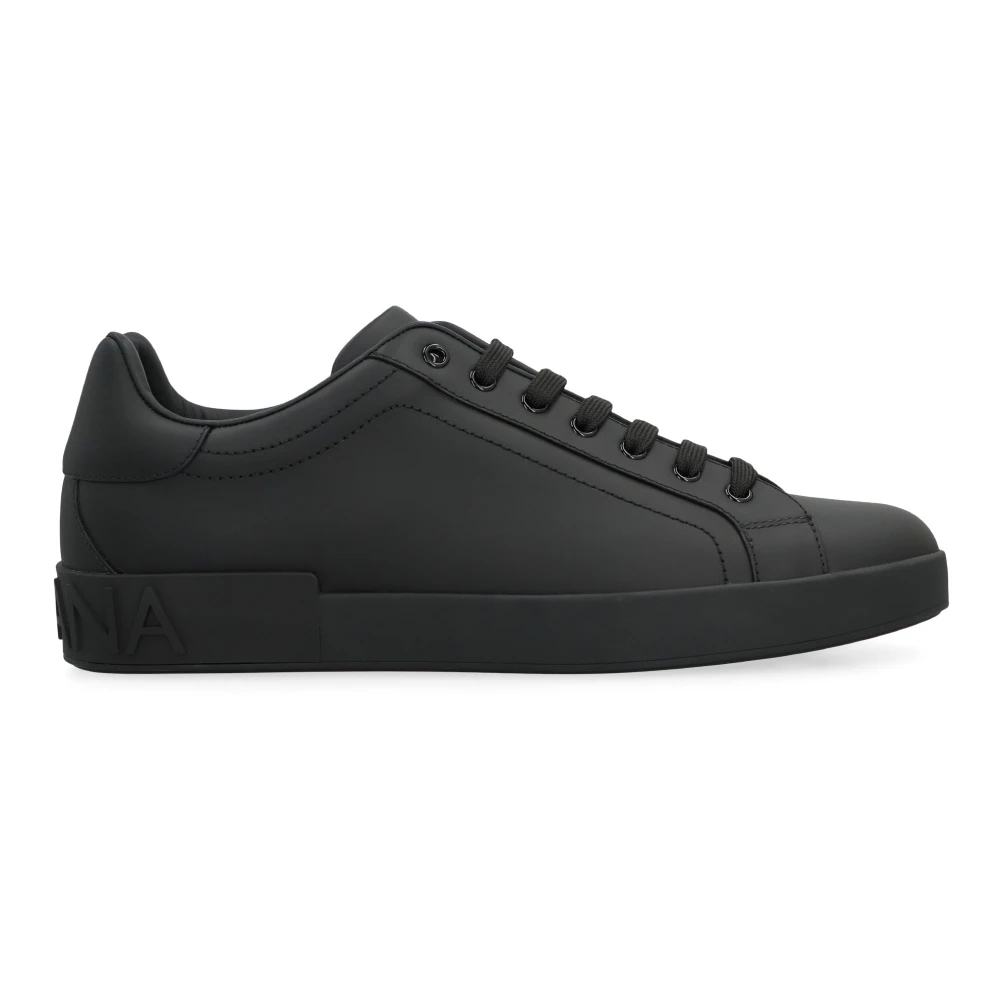 Dolce & Gabbana Men's Black Sneakers, 9 Uk, Portofino Trainers