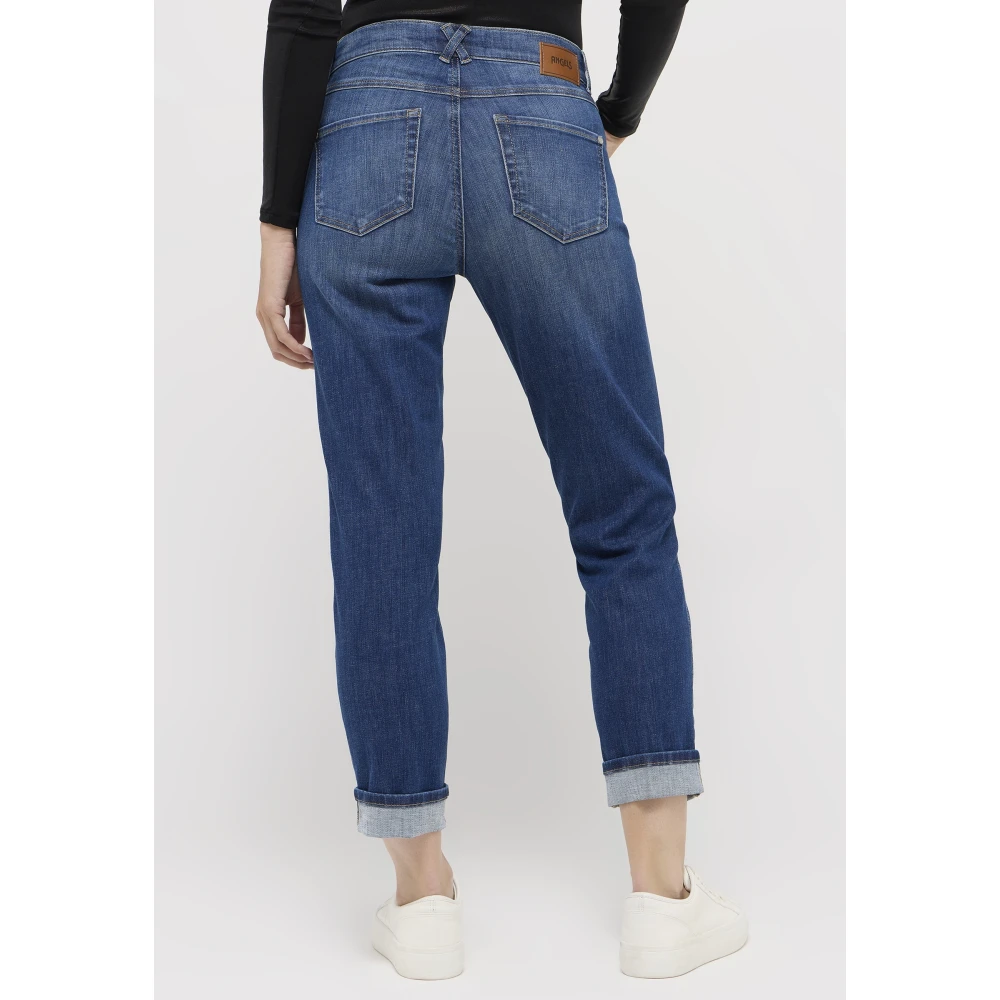 Angels Stijlvolle Crop Top Blue Dames