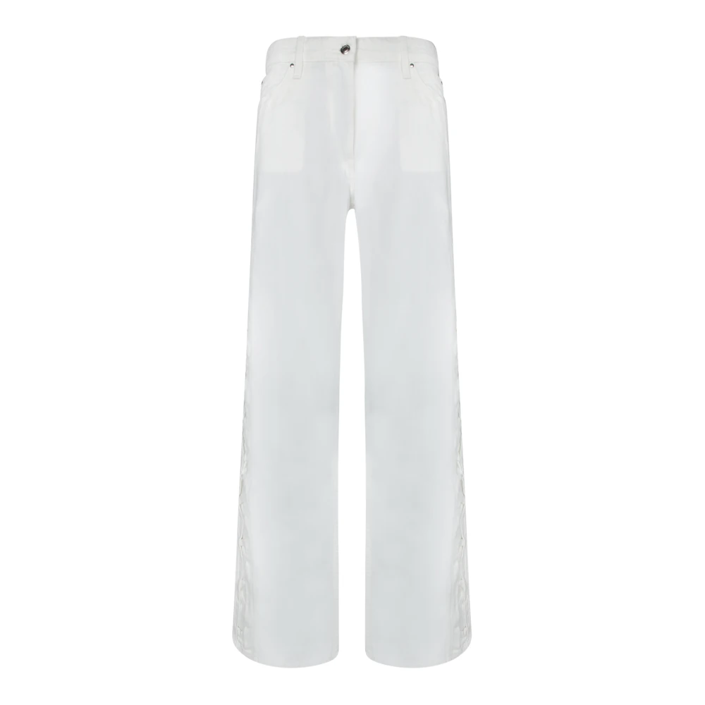 IRO Moderne hoge taille broek met riemlussen White Dames
