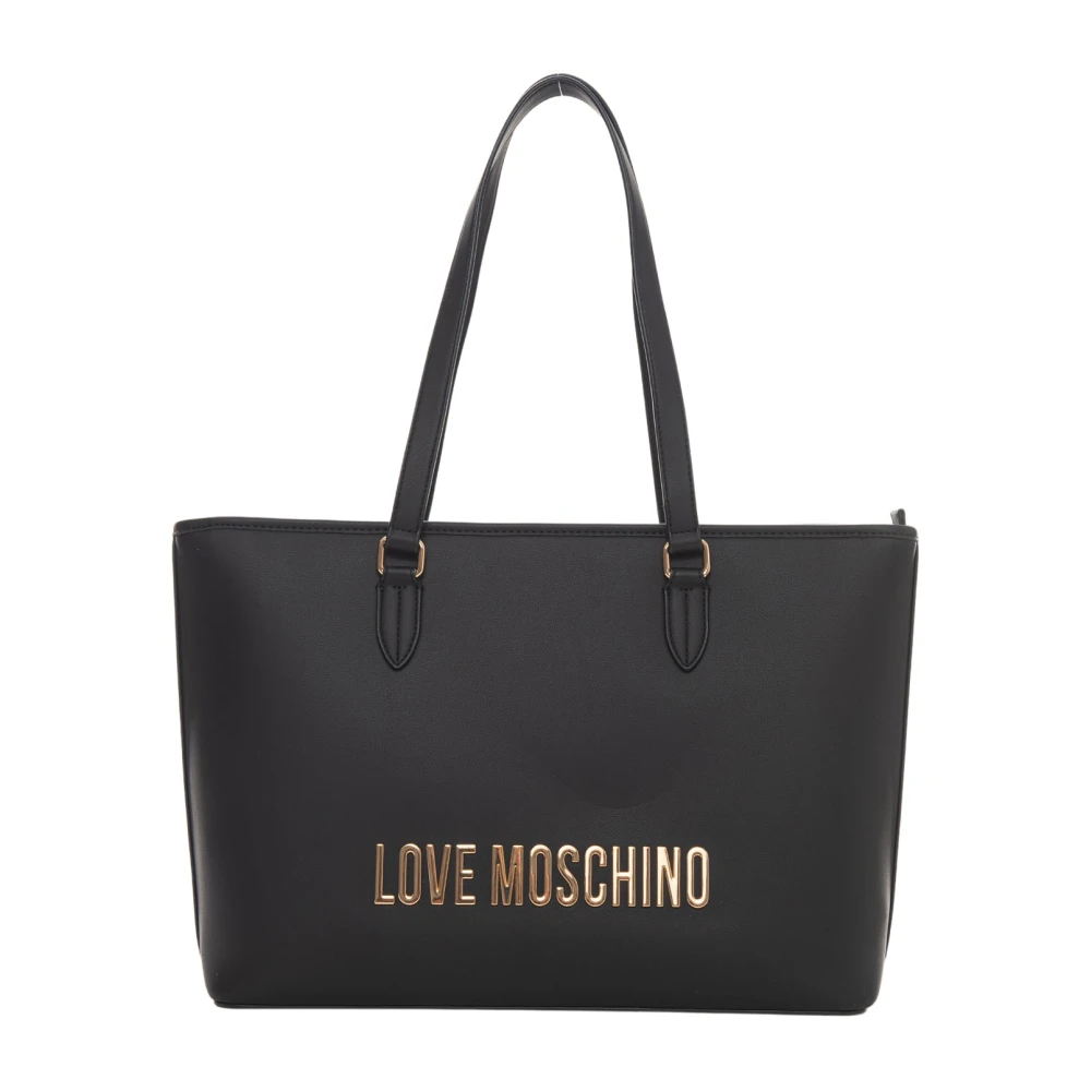 Love Moschino Shopper Tas met Logo en Ritssluiting Black Dames