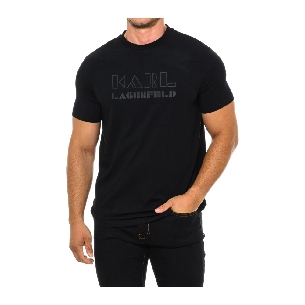 Karl Lagerfeld Klassieke stijl T-shirt met korte mouwen Black Heren