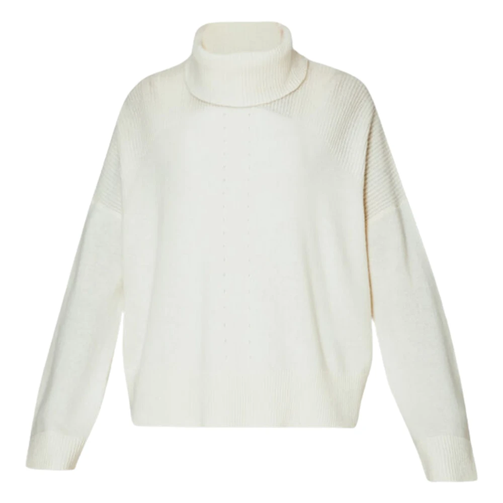 Liu Jo Hoge hals wollen trui room Beige Dames