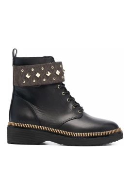 Haskell Studded Logo Läderkänga