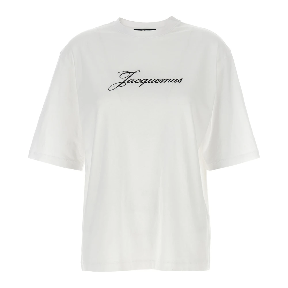 Jacquemus Women's White T-Shirts, L, Le T-Shirt