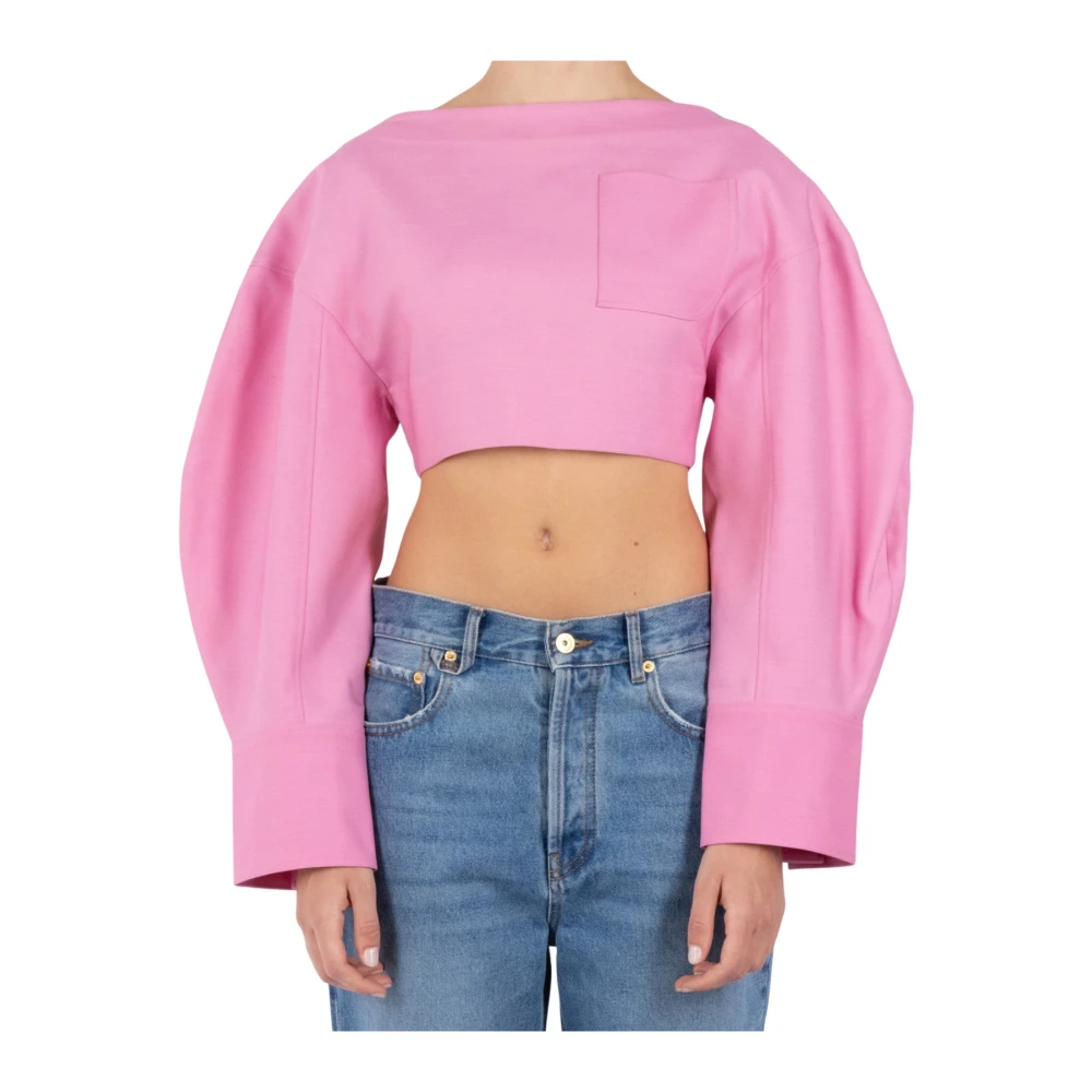 Jacquemus Roze wol zijden blouse Pink Dames