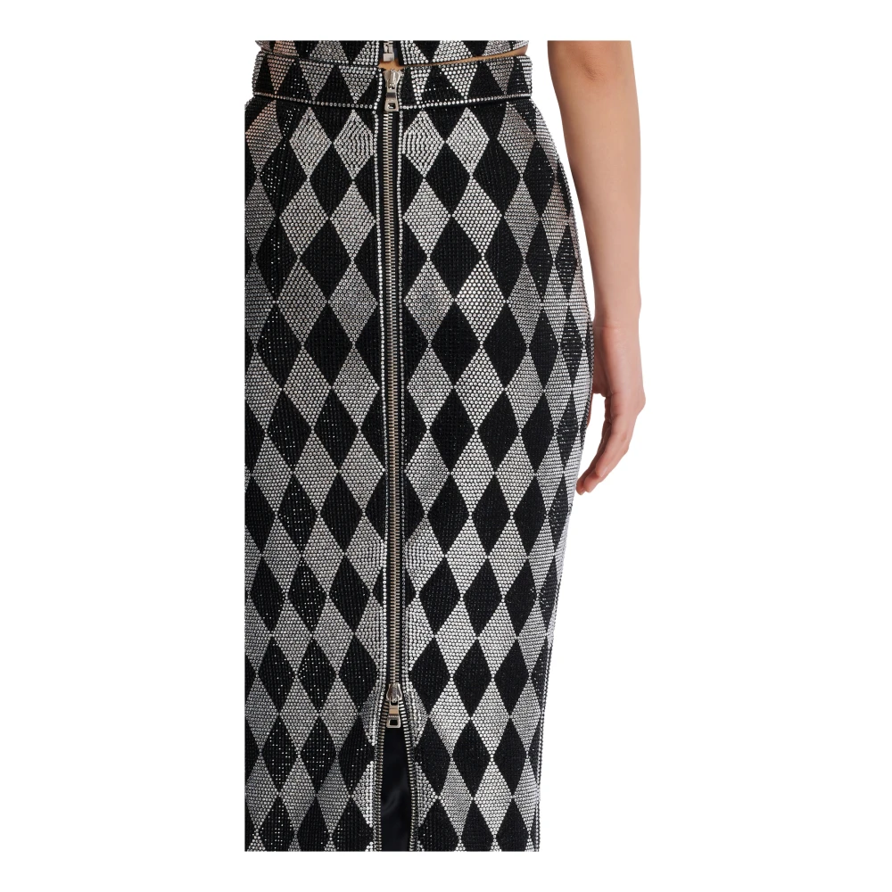 Balmain Diamanten strass midi rok Multicolor Dames
