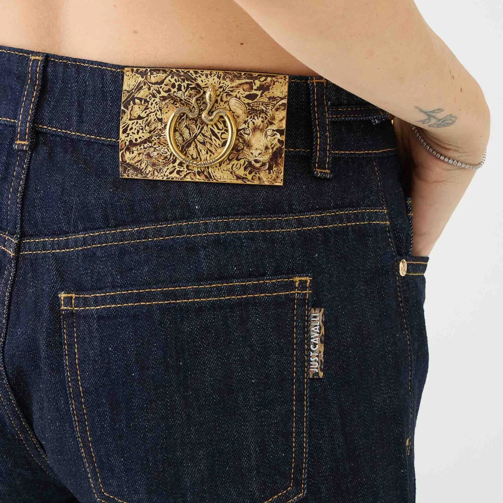 Just Cavalli Donkerblauwe Cigarette Leg Jeans Blue Dames