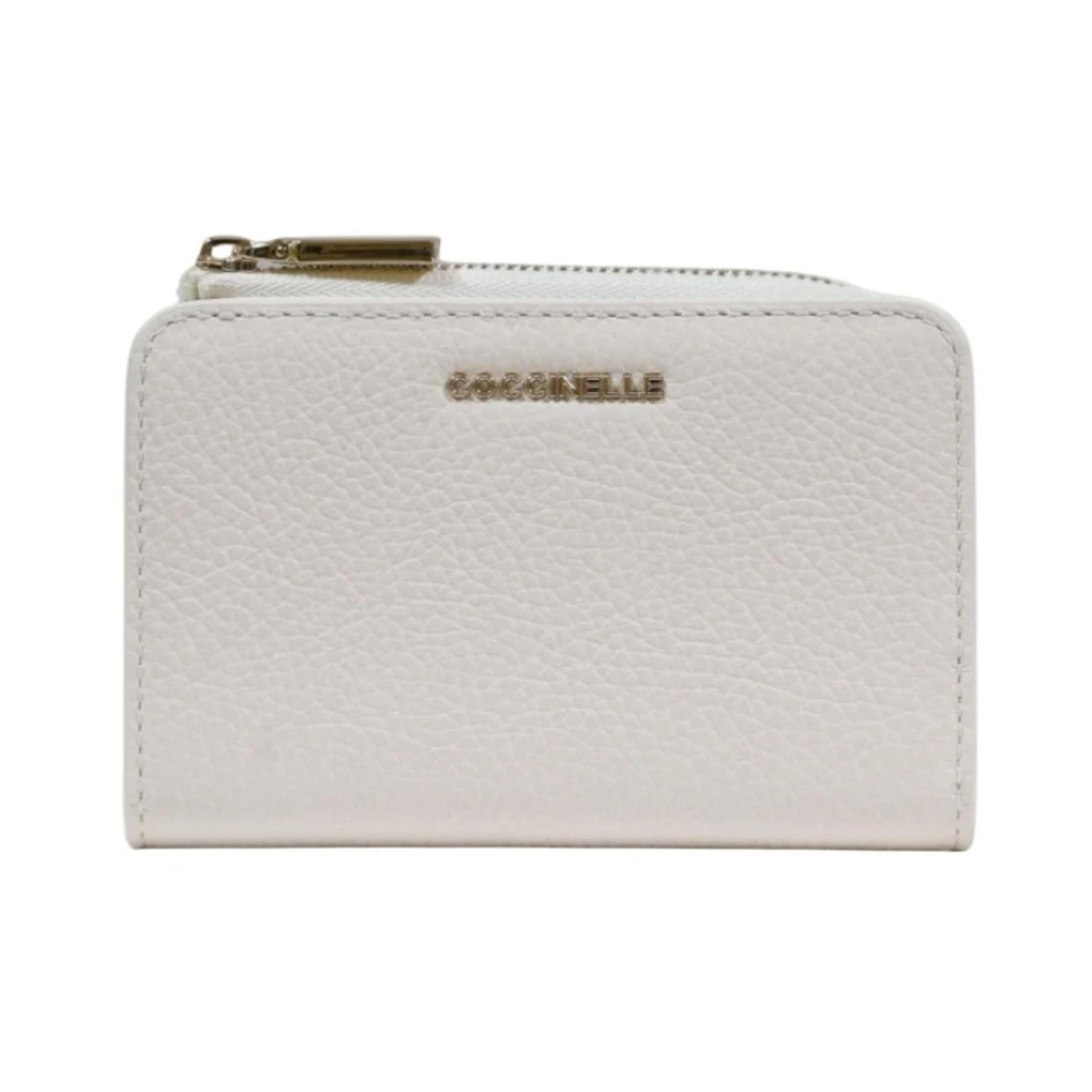 Coccinelle Women's White Leather Zip Wallet With Inside Compartments
