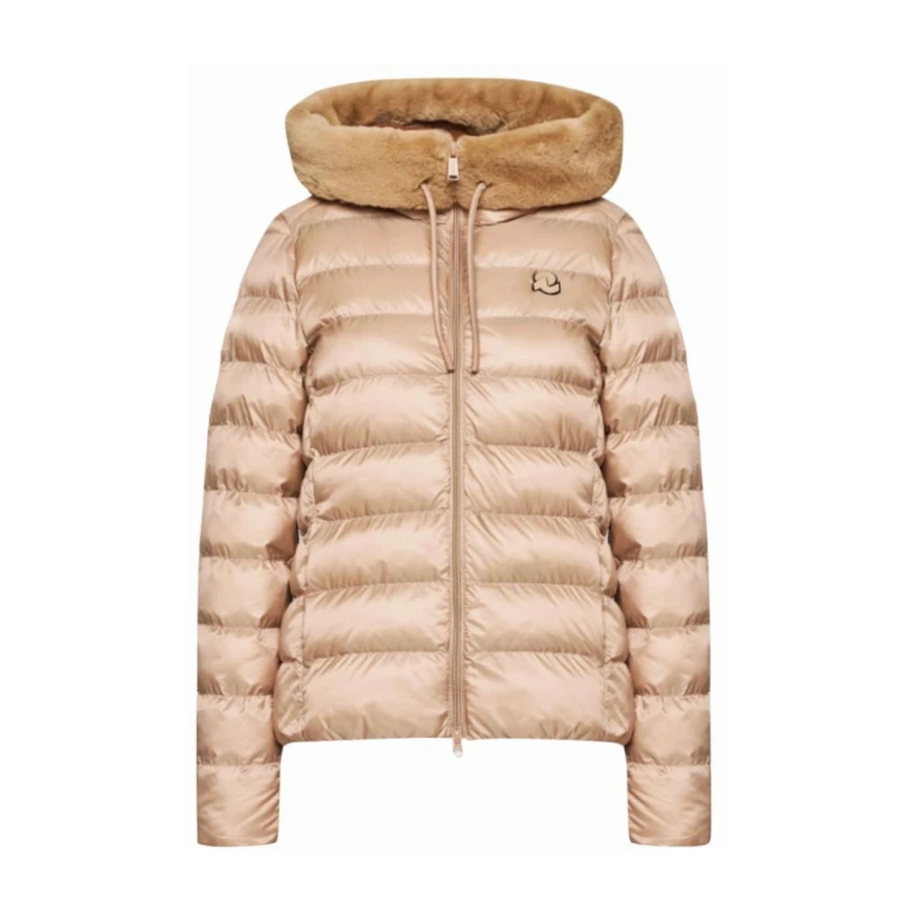 Invicta Gewatteerde Hoodie met Bont Horizontaal Beige Dames