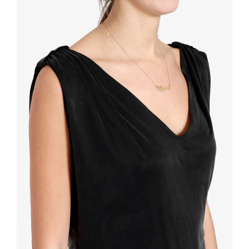 RRD Mouwloze Jurk met V-Hals Black Dames