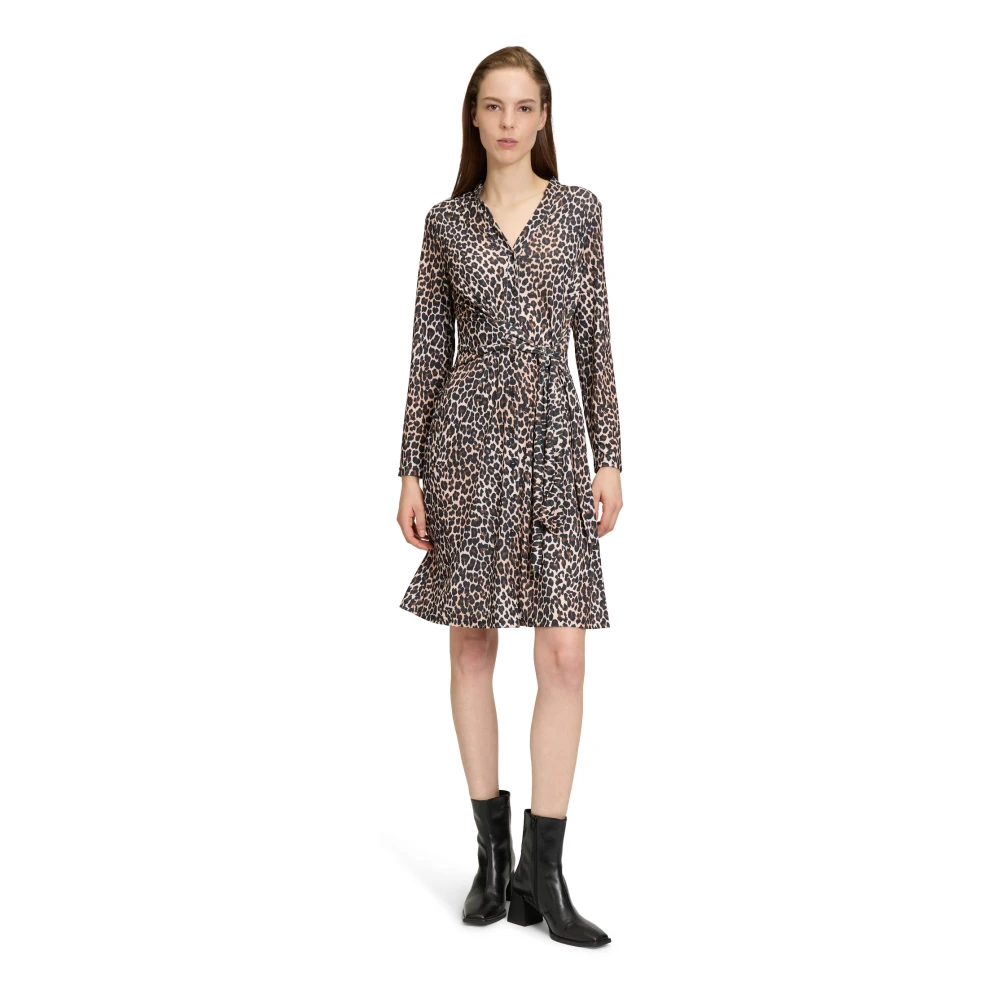 Vera Mont Dierenprint Jersey Jurk Brown Dames