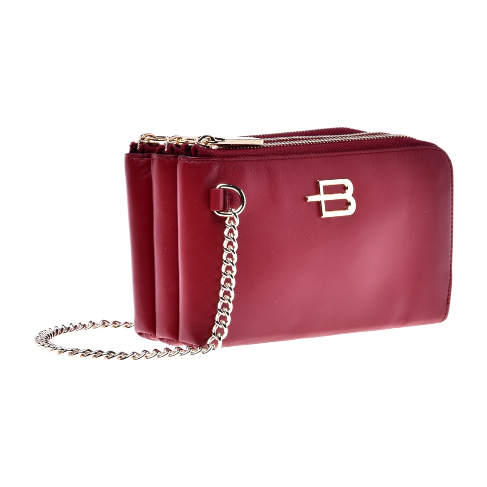 Baldinini Red calfskin wallet Pink Dames