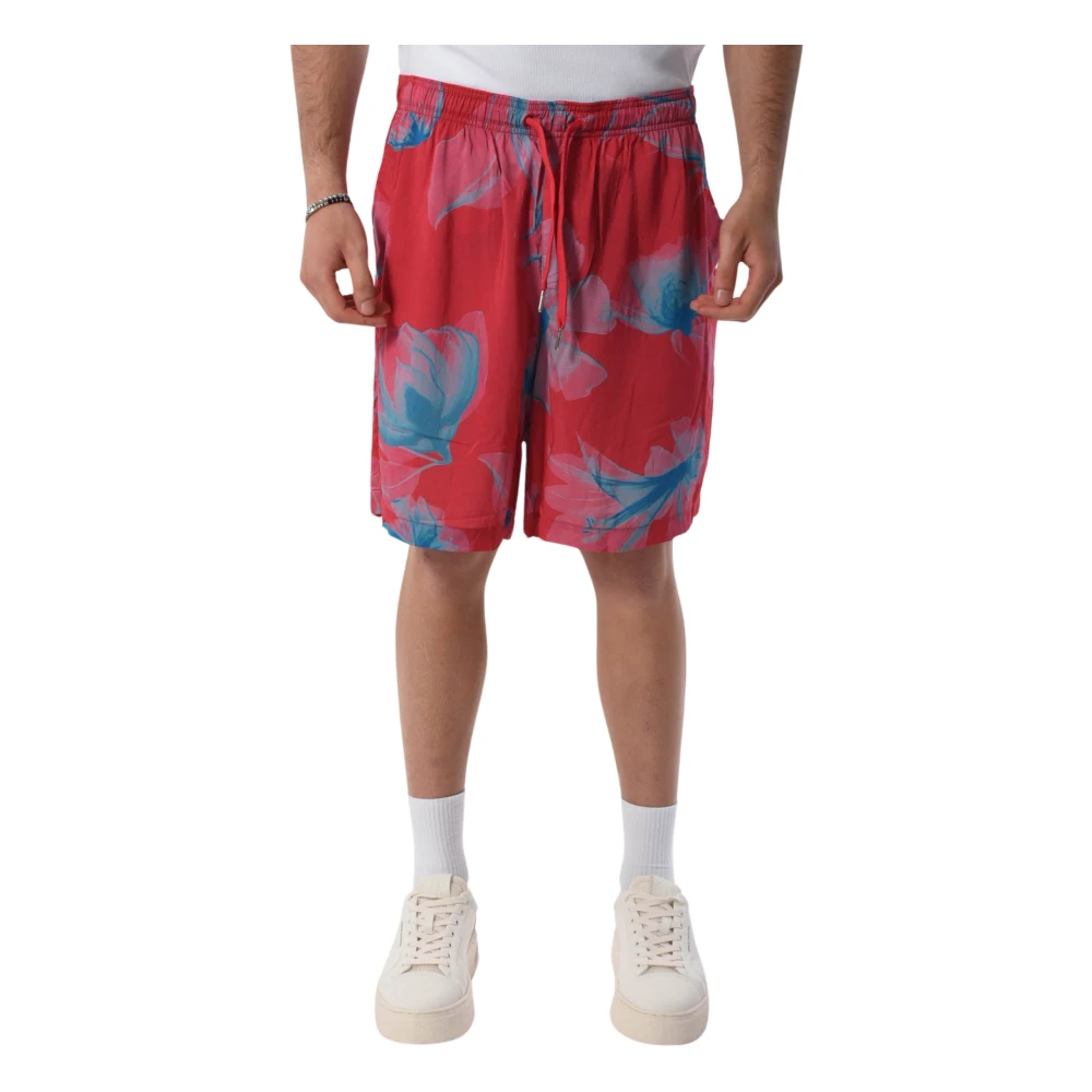Armani Exchange Viscose Bermuda Shorts met Elastische Taille Multicolor Heren