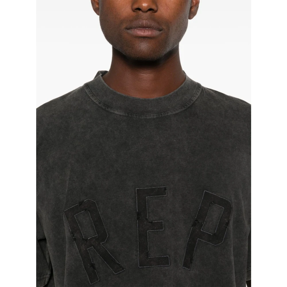 Represent Donkergrijze katoenen jersey T-shirt Black Heren
