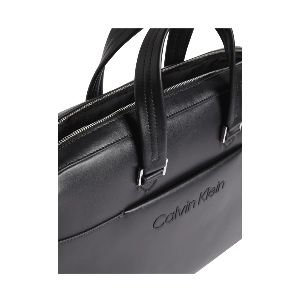 Calvin Klein Zwarte Laptoptas voor Mannen Black Heren