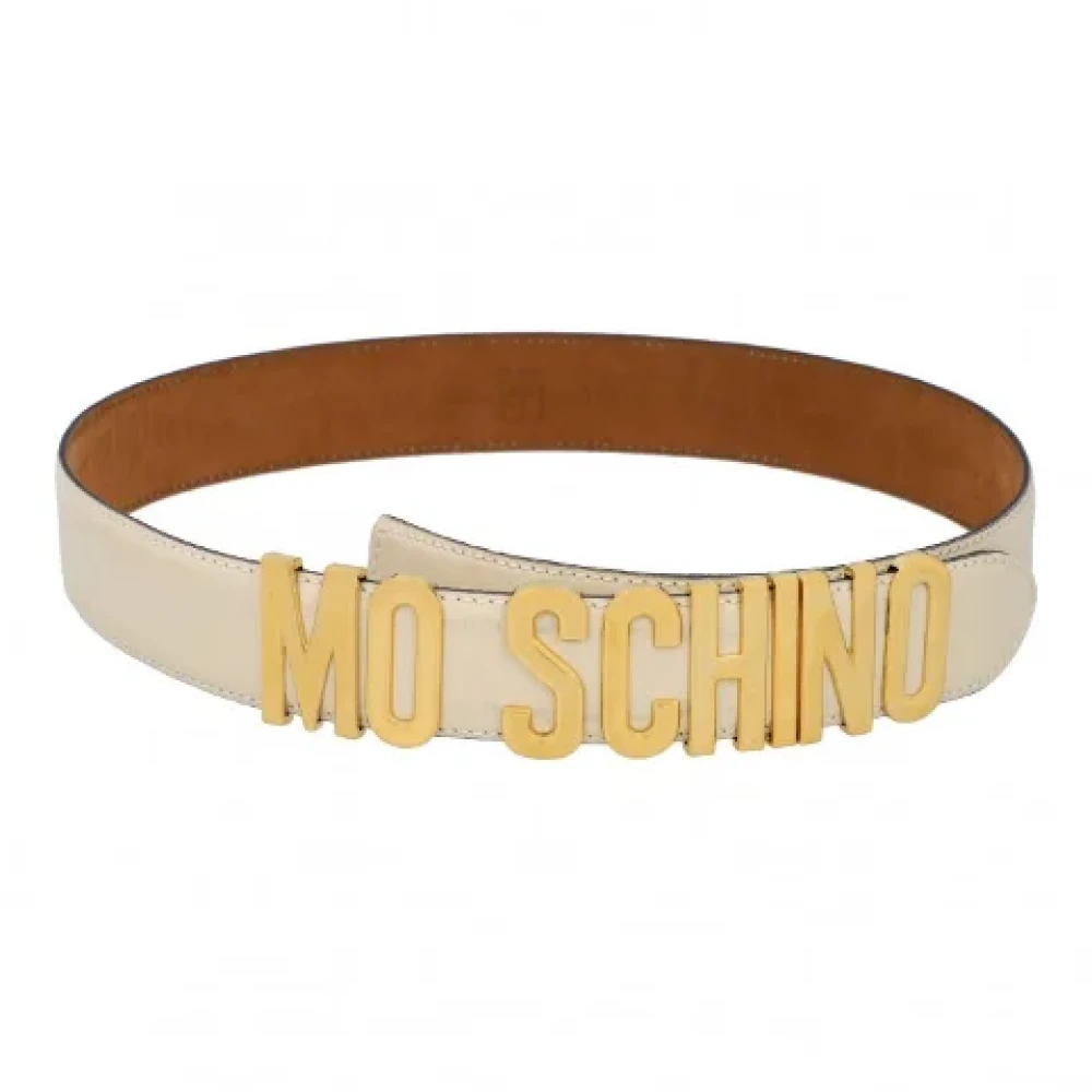 Moschino Pre-Owned Pre-owned Leather belts Beige Dames