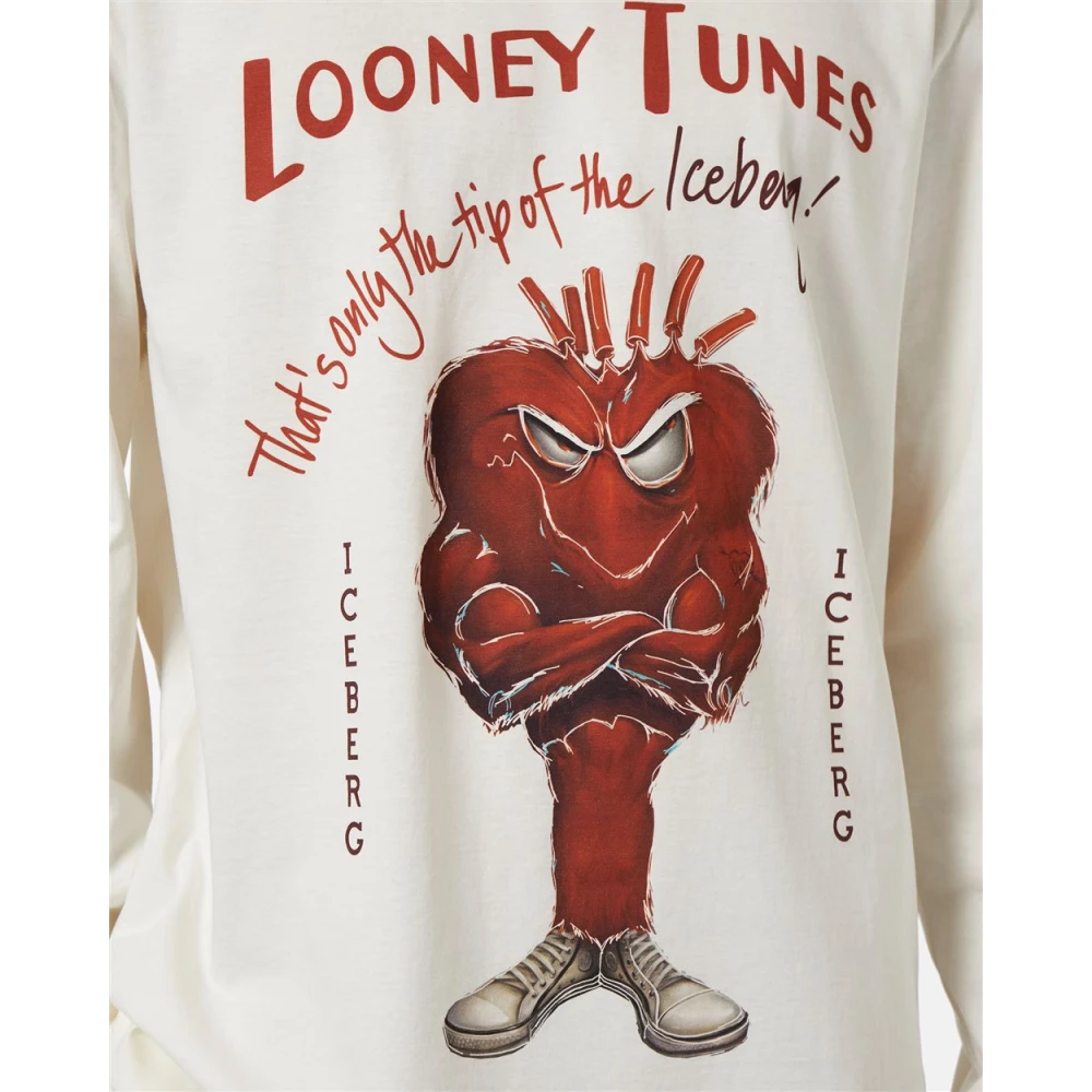 Iceberg Looney Tunes T-shirt met cartoonafbeeldingen Beige Heren