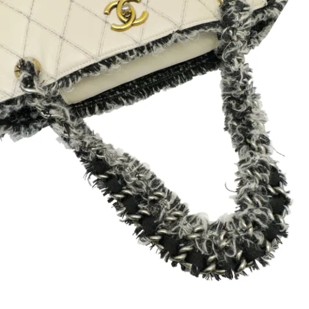 Chanel Vintage Pre-owned Leather totes Beige Dames