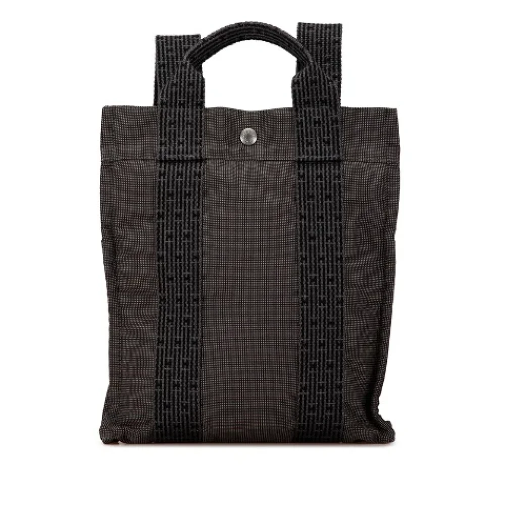 Hermès Vintage Pre-owned Canvas backpacks Gray Dames