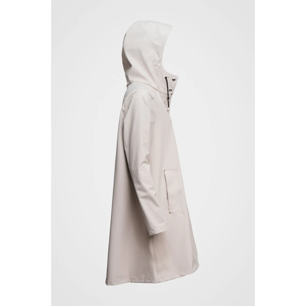 Stutterheim Lichtgewicht Waterdichte A-Lijn Regenjas Beige Dames