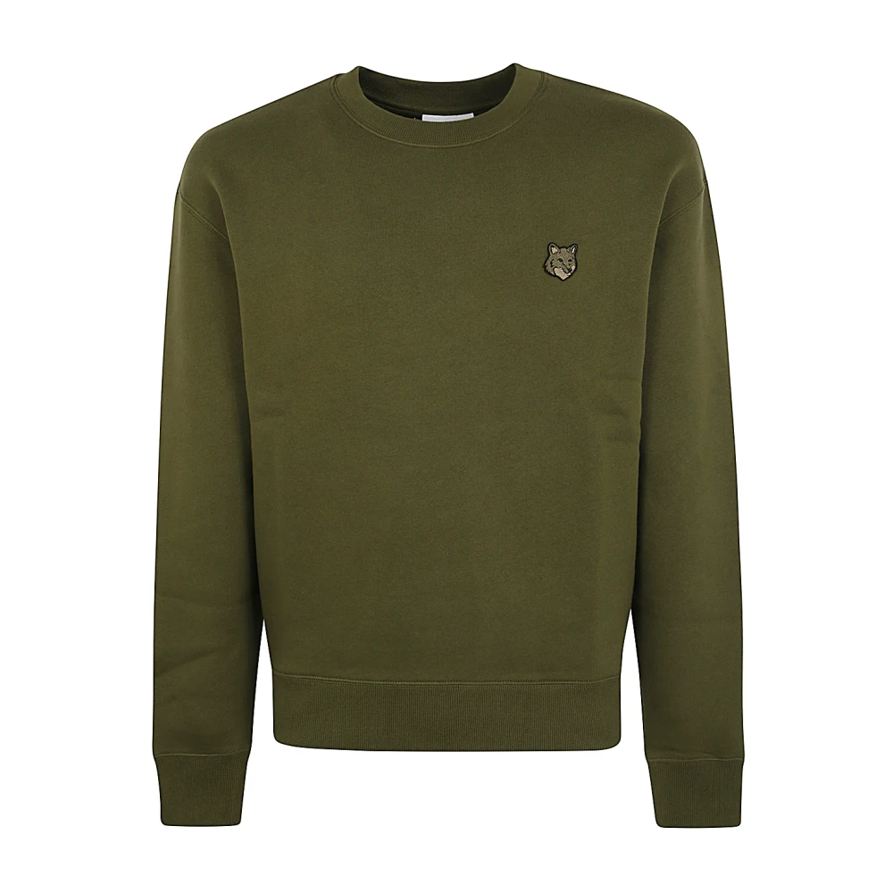 Maison Kitsuné Vossenkop Patch Sweatshirt Green Heren