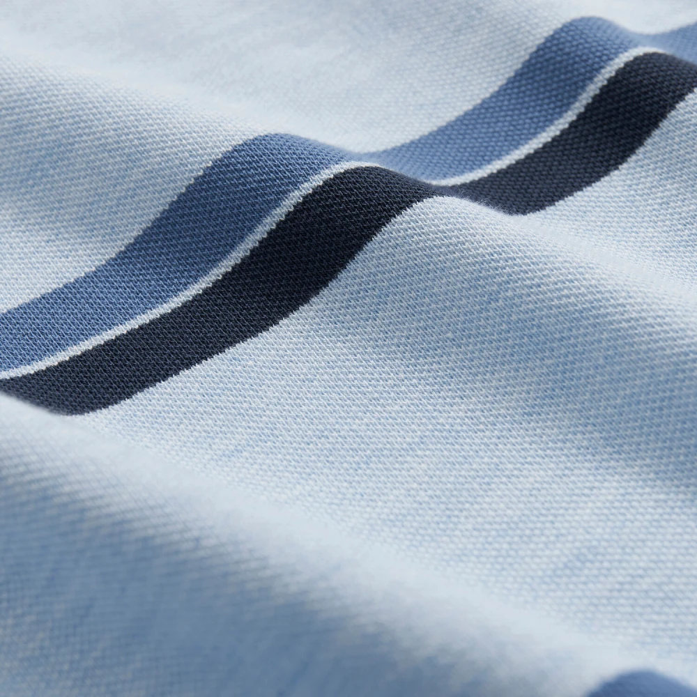 Brooks Brothers Lichtblauw-blauw gestreepte Golden Fleece katoenen polo Blue Heren