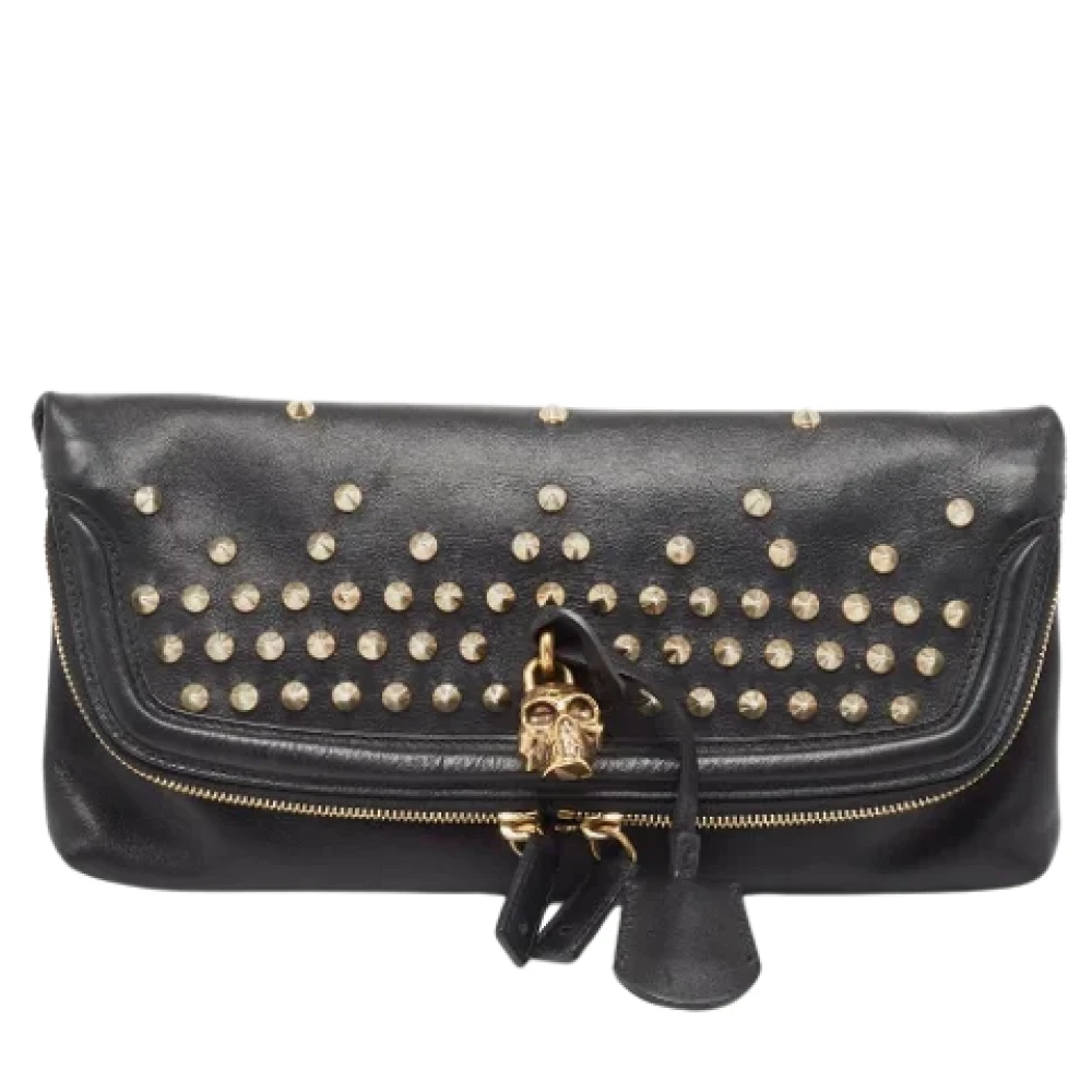 Alexander McQueen Pre-owned Leather clutches Black Dames