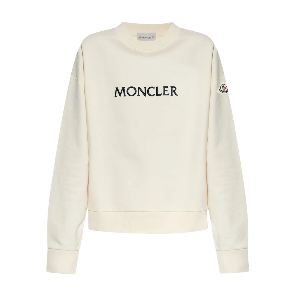 Moncler Vit Tröja Dam Sweatshirt White, Dam