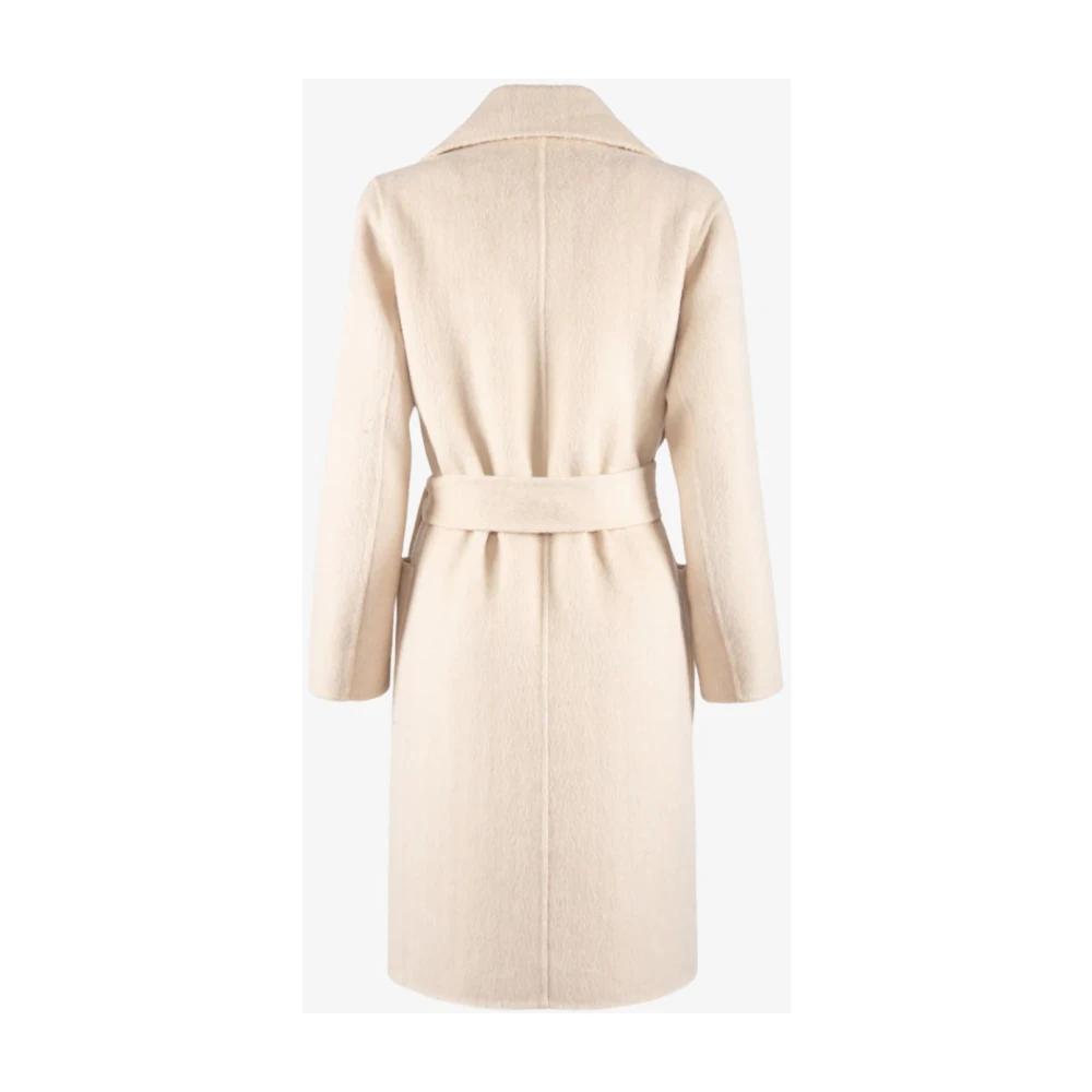 Nenette Korte Mantel Dubbele Stof Beige Dames
