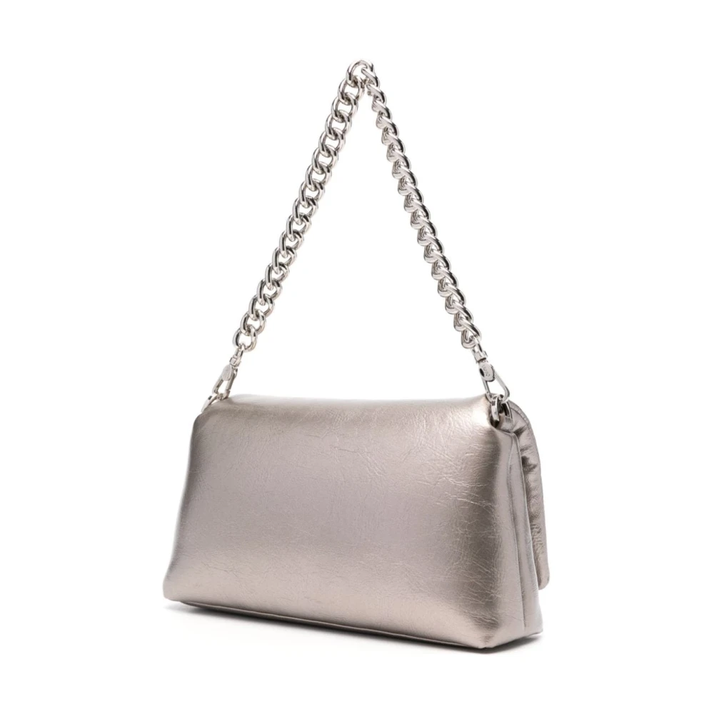 Liu Jo Gekreukelde Metallic Schoudertas Gray Dames