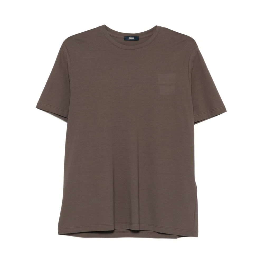 Herno Mannelijk Bruin Tops Heren, M, T-Shirts