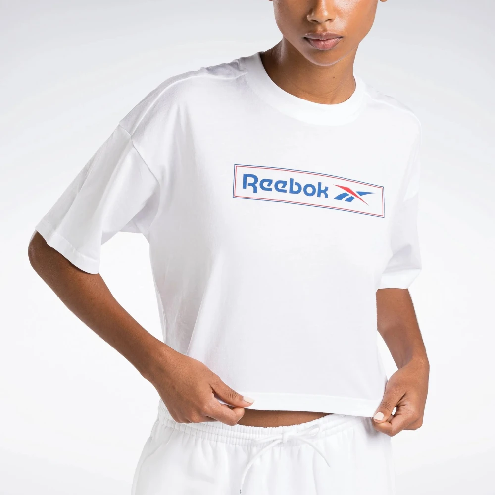 Reebok Grafisch Logo T-shirt White Dames