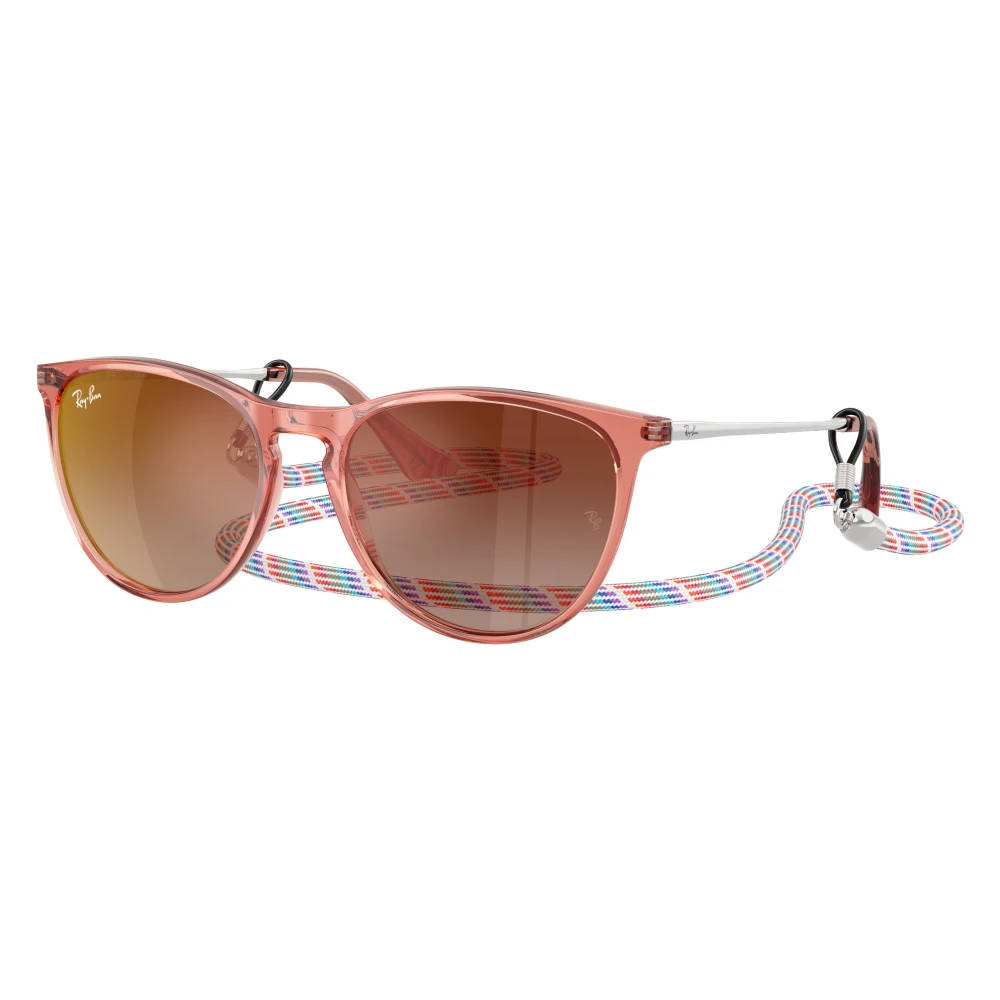 Ray-Ban Sunglasses Kids Erika Kids Summer Capsule - Silver Frame Brown Lenses 50-15, RB9060S - Image 3