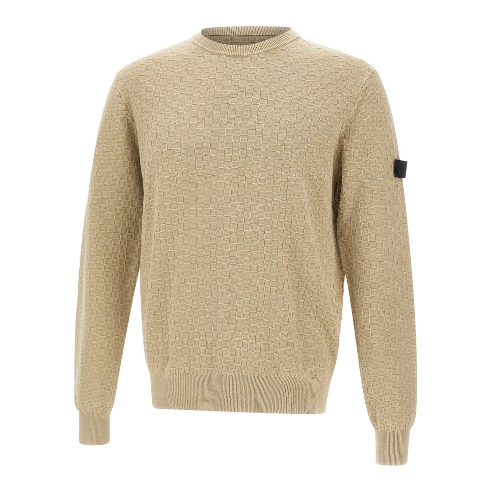 Peuterey Beige Round-Neck Knitwear, Male, Xl, Omnium Jumper