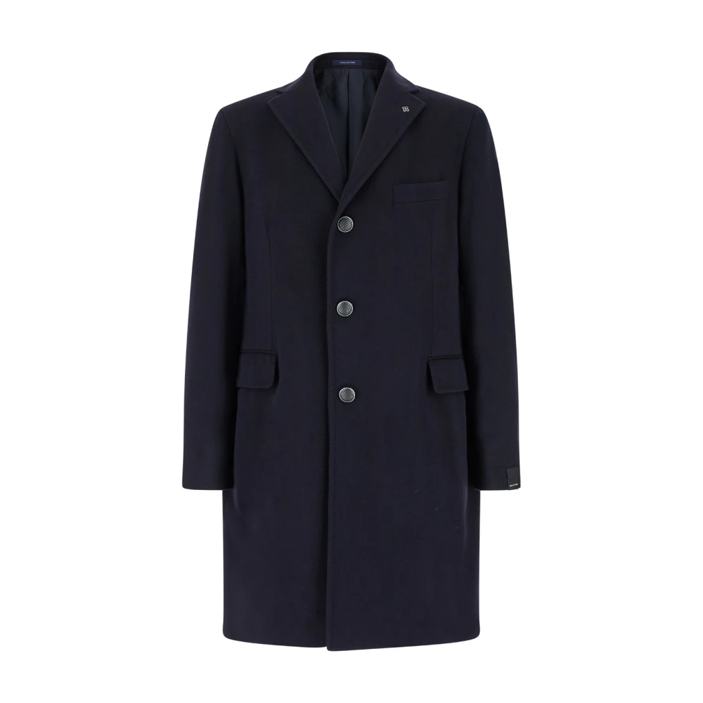 Tagliatore Blauwe Peak Revers Jas Blue Heren